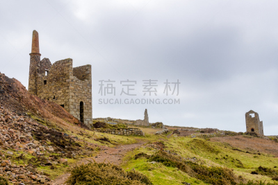 康沃尔,巴特来克矿山（英国）,锡矿石,旅游目的地,水平画幅,地形,无人,英格兰,建筑外部,户外