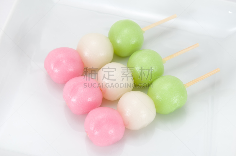 三个物体,团子饺子,串肉签,水平画幅,樱桃,无人,日本,蛋糕,烘焙糕点,小吃