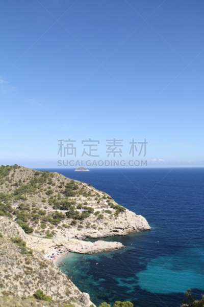贝尼东,阿利坎特省,垂直画幅,无人,阿利坎特,夏天,地中海,西班牙,摄影