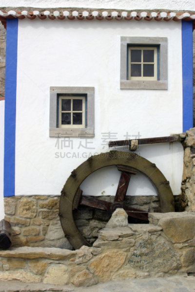 阿赞哈斯都玛,水车,骑士精神,垂直画幅,窗户,瓦,外立面,建筑,无人,欧洲