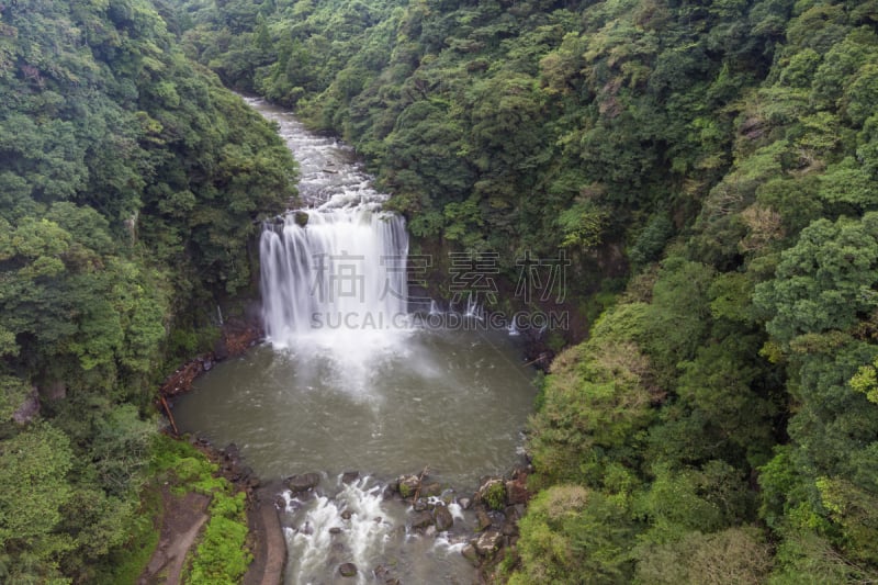 鹿儿岛县,上川,瀑布,九州,绿色,日本,森林,三重县,东海区,水