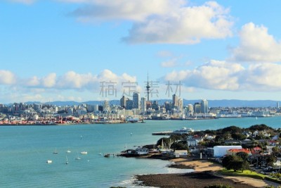 奥克兰,德文波特,高架桥港,volcanic scoria,waitemata harbour,天空塔,干船坞,渡轮码头,面向陆地,毛利人