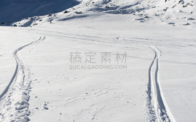 滑雪坡,滑雪运动,阿尔卑斯山脉,滑雪场,梅瑞贝尔,高雪维尔,三个村落,滑雪痕,粉末状雪,天空