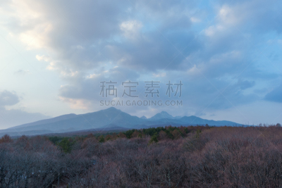 八岳山,天空,度假胜地,休闲活动,水平画幅,云,雪,无人,户外,白色