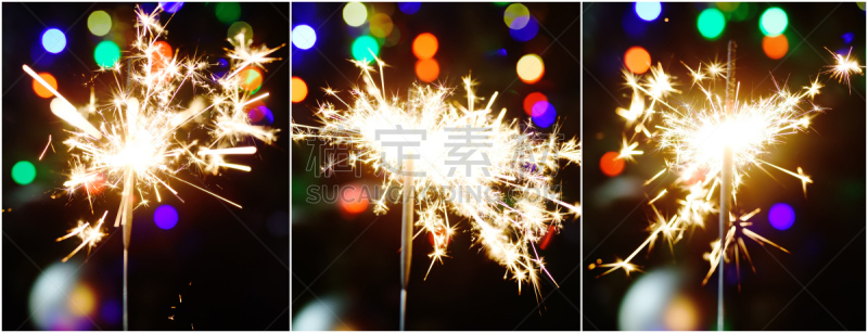 圣诞树,闪烁发光,明亮,背景,抽象拼贴画,传统,华丽的,请柬,暗色,自然界的状态