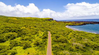 哈纳海岸,夏威夷,路,哈纳,避暑圣地,毛伊岛,主干路,树梢,天空,度假胜地