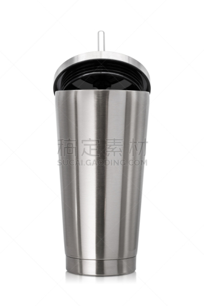 巨大的,小路,不锈钢,热,马克杯,杯,白色背景,钢铁,分离着色,设计