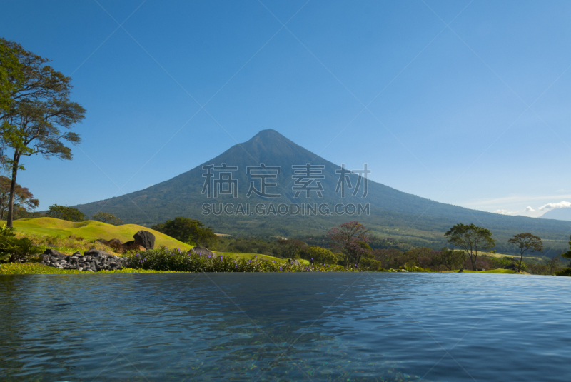 风景,危地马拉,高尔夫球运动,火山,地形,留尼汪（法属）,洛杉矶,自然保护区,三只动物