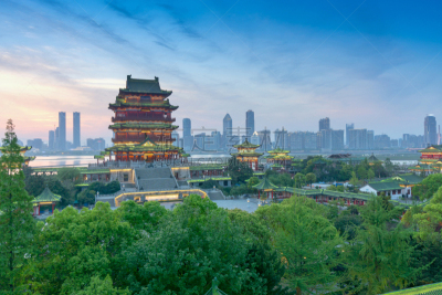 夜晚,滕王阁,南昌市,美,公园,水平画幅,无人,户外,都市风景,长江