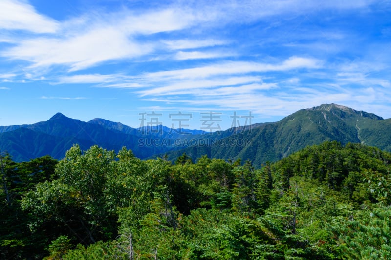 甲斐驹岳山,日本阿尔卑斯山脉,山脊,山,看风景,南,美因河,赤石山脉,北岳山,自然