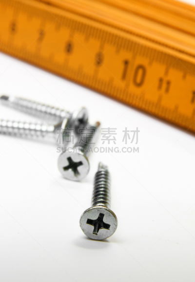 计量器,工具,钉子,身材矮小,英寸,垂直画幅,疤,建筑业,工业,白色