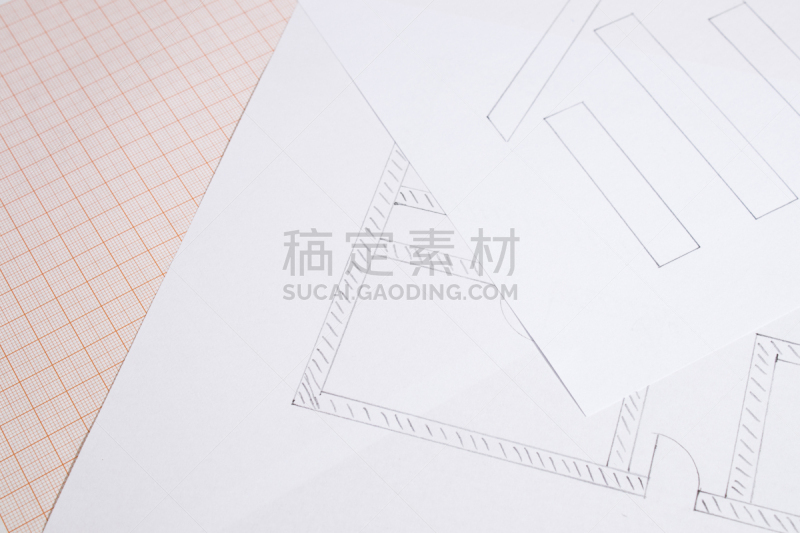 方格纸,文书工作,背景聚焦,绘画插图,业主,水平画幅,经理,居住区,工程师,设计师