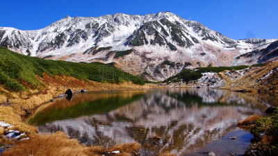 富山,富山县,日本,看风景,日本阿尔卑斯山脉,水平画幅,地形,山,无人,早晨