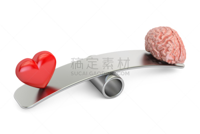 跷跷板,平衡,脑部,三维图形,心型,概念,水平画幅,绘画插图,符号,人际关系