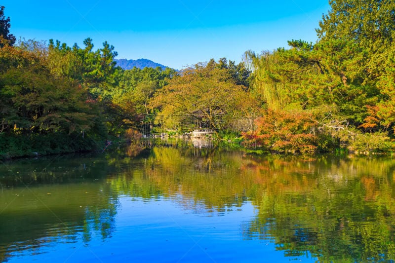 杭州,风景,俄亥俄河,西湖,水,天空,夏天,光,湖