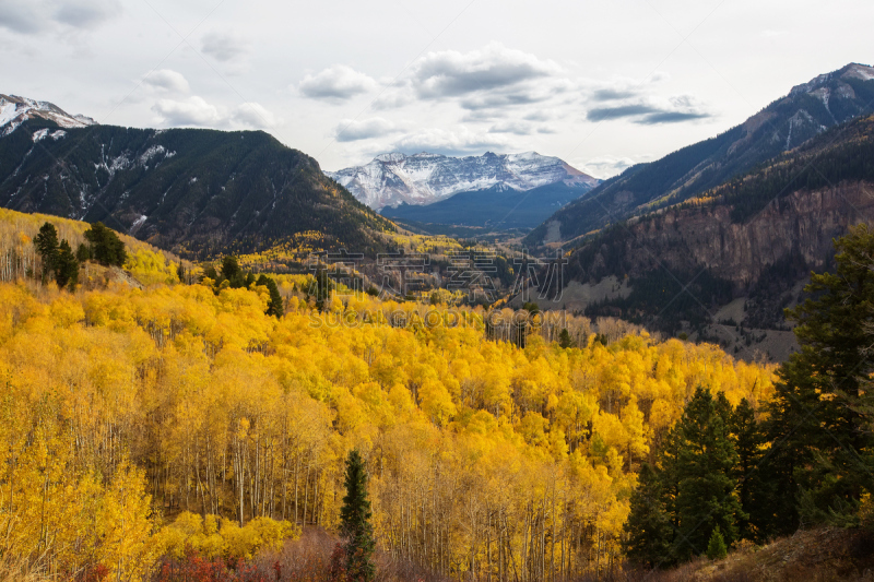 科罗拉多州,美国,地形,uncompahgre national forest,斯奈佛尔斯山脉,布希曼族,达拉斯市,天空,水平画幅,无人