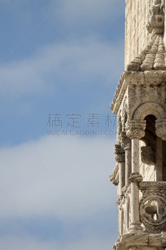 贝伦塔,里斯本,葡萄牙,贝伦,塔霍河,垂直画幅,纪念碑,水,古董,无人