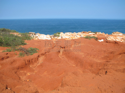 cape leveque,西澳大利亚,自然,半岛,水平画幅,沙子,无人,蓝色,方向,海洋