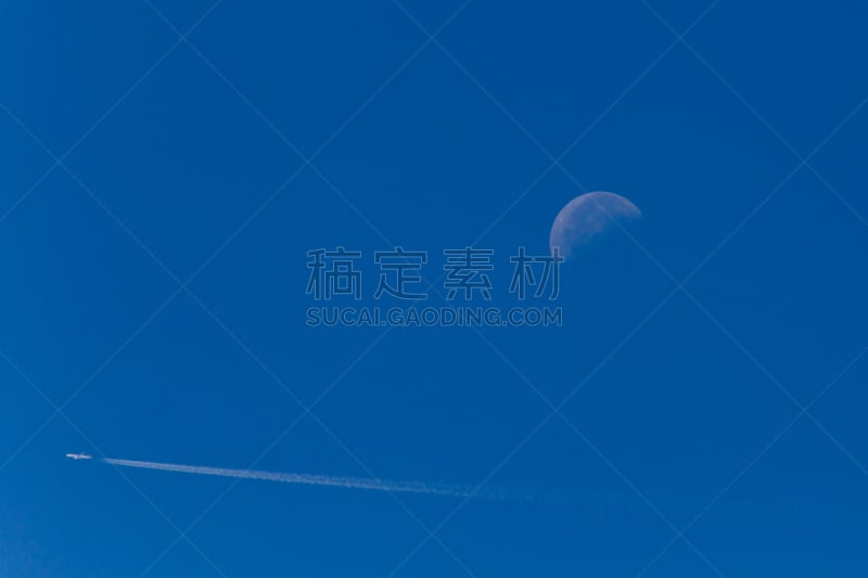 天空,月亮,夏天,蓝色,在之后,风,气候,水平画幅,云,降落伞