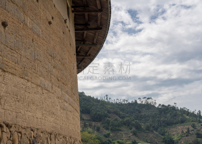 世界遗产,社区,圆形,蒂卢,传统,客家族,著名景点,茶树,中国,户外