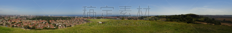桑德兰,山,全景,看风景,泰因威尔,水平画幅,住房问题,市区路,无人,英格兰