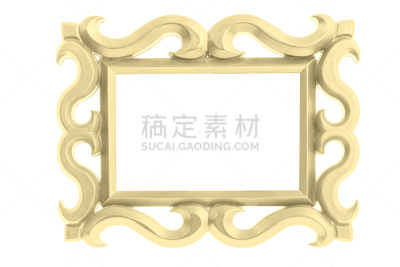 塑胶,现代,古董,相框,分离着色,色彩鲜艳,白色背景,黄色,空的,空白的