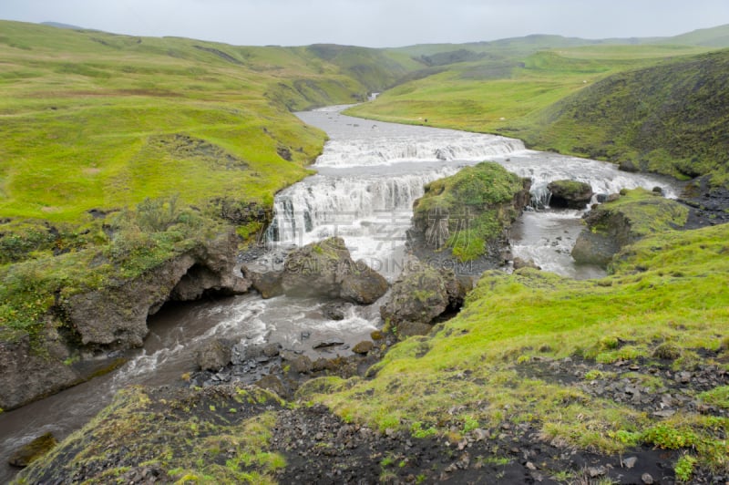 冰岛国,河流,菲姆罗多豪斯火山,eyjafjallajokull glacier,史克卡瀑布,树林瀑布,自然,水,天空,草地