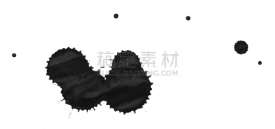 黑色,白色背景,轮廓,华丽的,斑点,点状,全景,图像,溅,泼墨