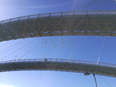 海洋,桥,电缆,水,天空,水平画幅,母马,比斯卡拉,克里思蒂克走廊,海港