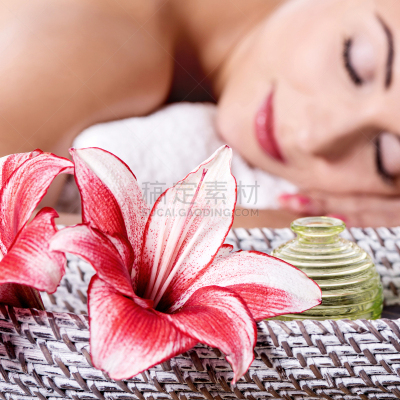 spa美容,女人,美,替代疗法,辅导讲座,芳香的,睡莲,美人,白人,特写