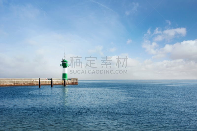 灯塔楼,码头,特劳沃姆德,航海设备,水,天空,水平画幅,无人,海港,运河