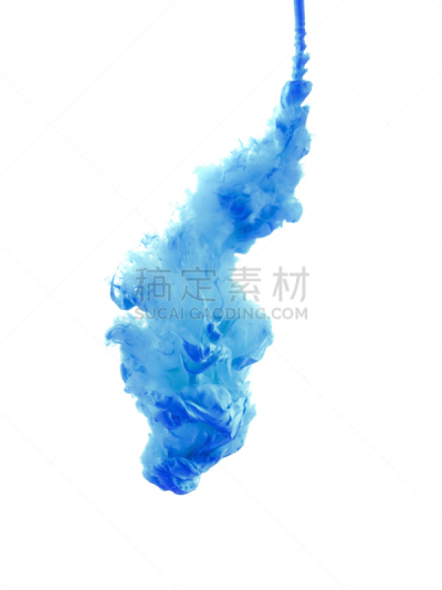 蓝色,涂料,彩色图片,染料,丙稀画,墨水,垂直画幅,水,点状,抽象