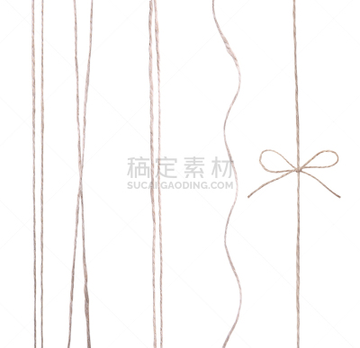 线绳,绳子,分离着色,电缆,辫状,褐色,水平画幅,无人,蝴蝶结,纤维