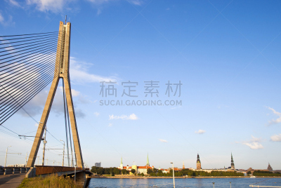 拉脱维亚,里加,道加瓦河,国际著名景点,秘密,行人交叉路标志,国内著名景点,斜拉桥,当地著名景点,钟塔