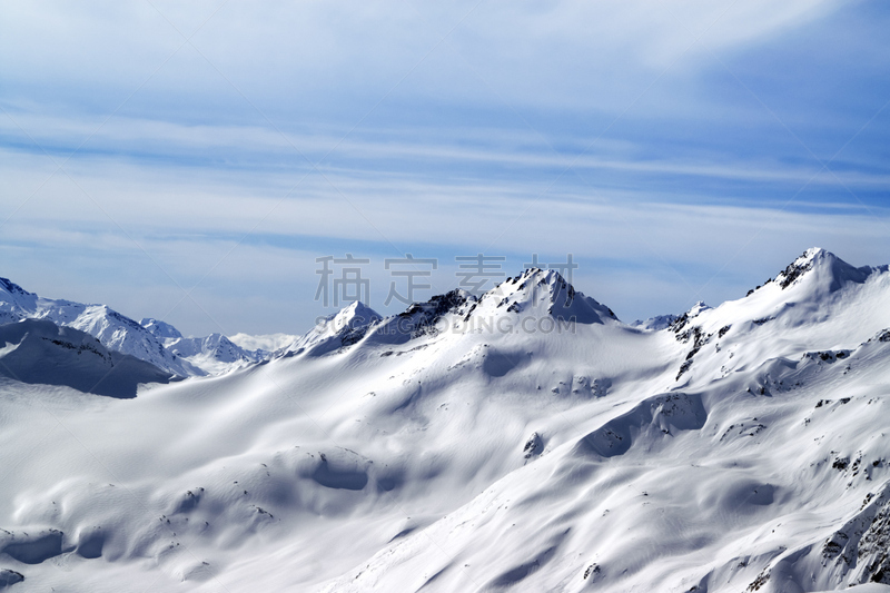 山,雪,非滑雪场地的滑雪,天空,美,水平画幅,云,无人,滑雪坡,阴影