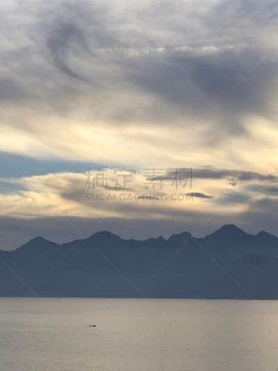 天空,非凡的,海洋,山,土耳其,云景,热带气候,云,黄昏,船