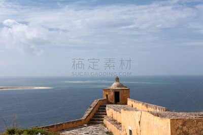 葡萄牙,台阶,水平画幅,墙,无人,古老的,当地著名景点,大西洋,巨大的,户外