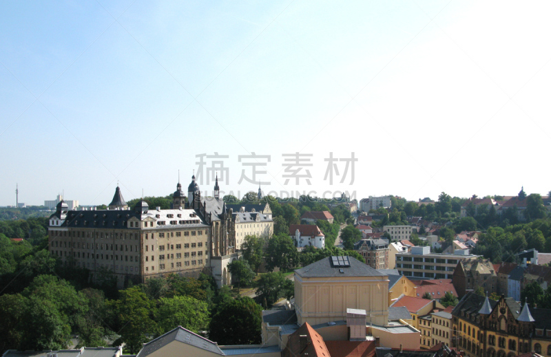 阿尔滕堡,都市风景,城市,德国,,居住区,在上面,东,邮局,尖顶