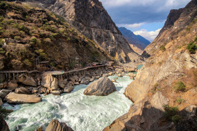 虎跳峡,山,深的,云南省