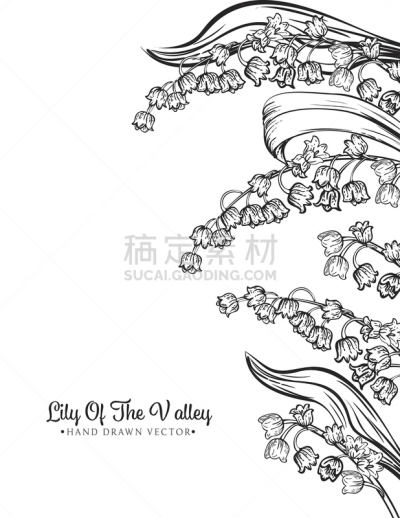Botanical Lily Of The Valley Invitation Template