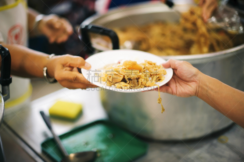 食品,饥饿的,概念,慈善救济,手,泰国食品,面包,泰国,慈善捐赠