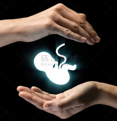 婴儿,概念,妇产科医师,一把,胚胎,中间部分,遮护的手势,怀孕的,手臂