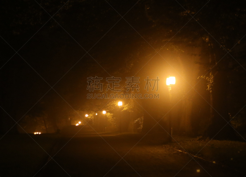 街道,雾,格赖夫斯瓦尔德,东德,城墙,天空,长椅,水平画幅,形状,夜晚