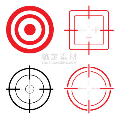 完美,靶子,材料,看,图标集,商务策略,绘画插图,准星,得分,卡通