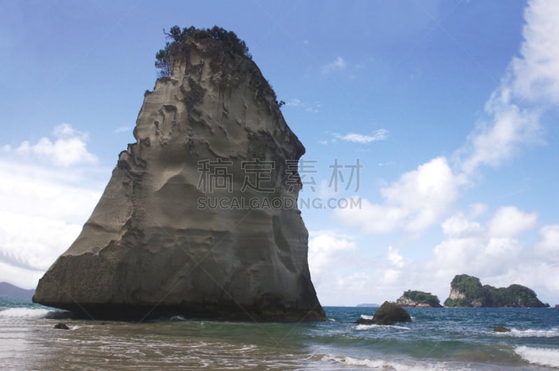 科罗曼德尔半岛,海滩,雕塑,岩层,cathedral cove,垂直画幅,水平画幅,岩石,地质学,无人