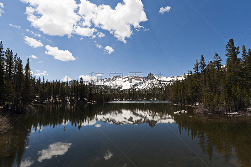 猛犸湖,湖,自然,水,天空,美国,水平画幅,无人,户外,加利福尼亚