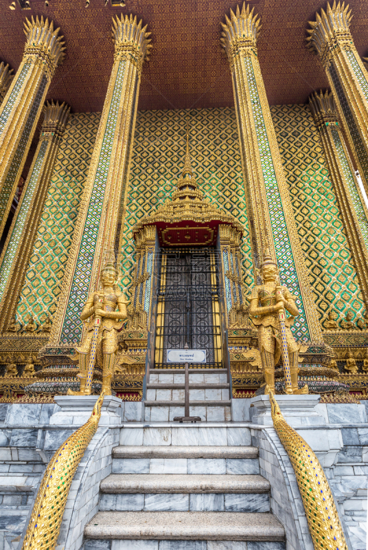 玉佛寺,普拉考乌敦陶佛寺,小乘佛教,金叶,垂直画幅,无人,户外,班戈寇科省,僧院,泰国