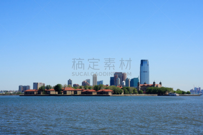 埃利斯岛,新泽西,美国,旅游目的地,水平画幅,无人,海港,纽约州,建筑外部,户外