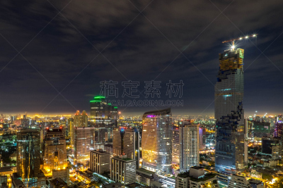 城市,夜晚,建筑外部,地形,曼谷,白昼,自然美,建筑业,多云,商务