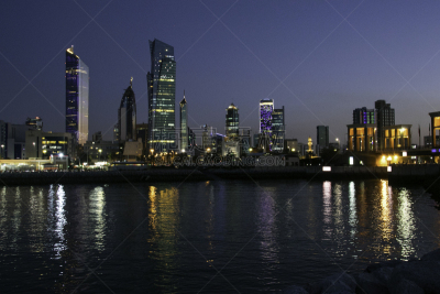 科威特,塔,科威特塔,建筑外部,风景,图像,光轨,波斯湾,无人,户外